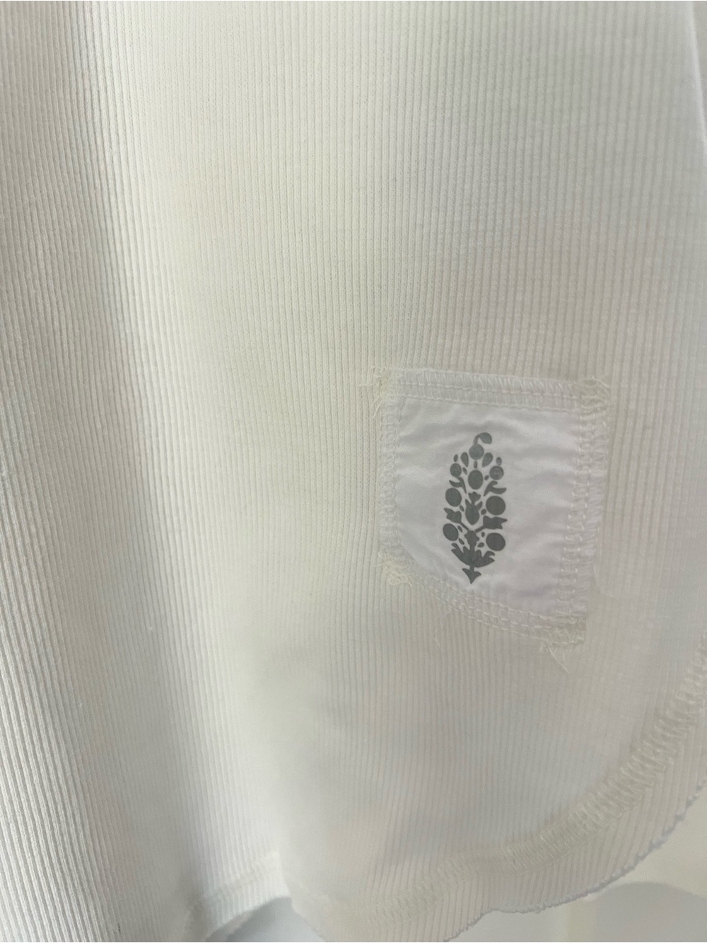 FP Movement Simply Layer Open Back Top M Ivory Ribbed Thumbhole Long Sleeve - Picture 7 of 11